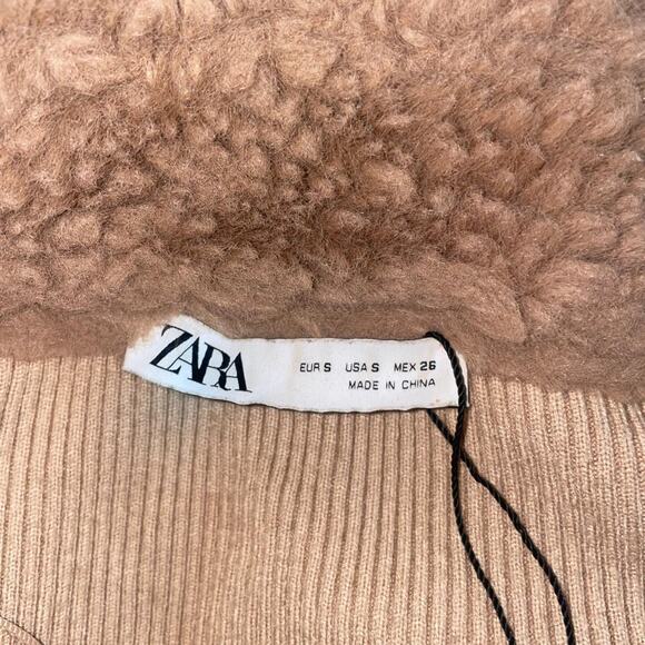 Tan Long Sleeve Top with Fur - Picture 5 of 5